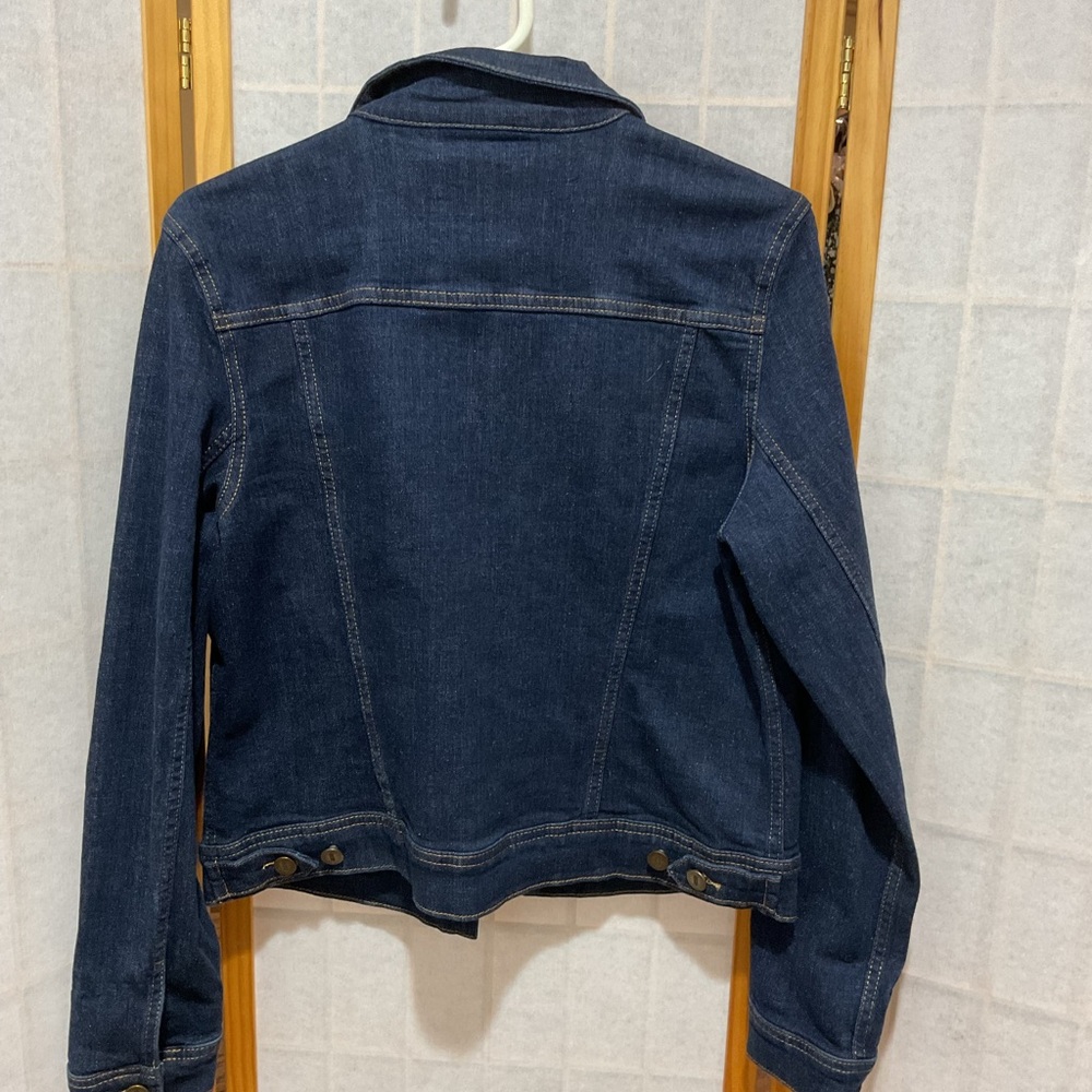 Classic Women's Dark Blue Denim Jacket